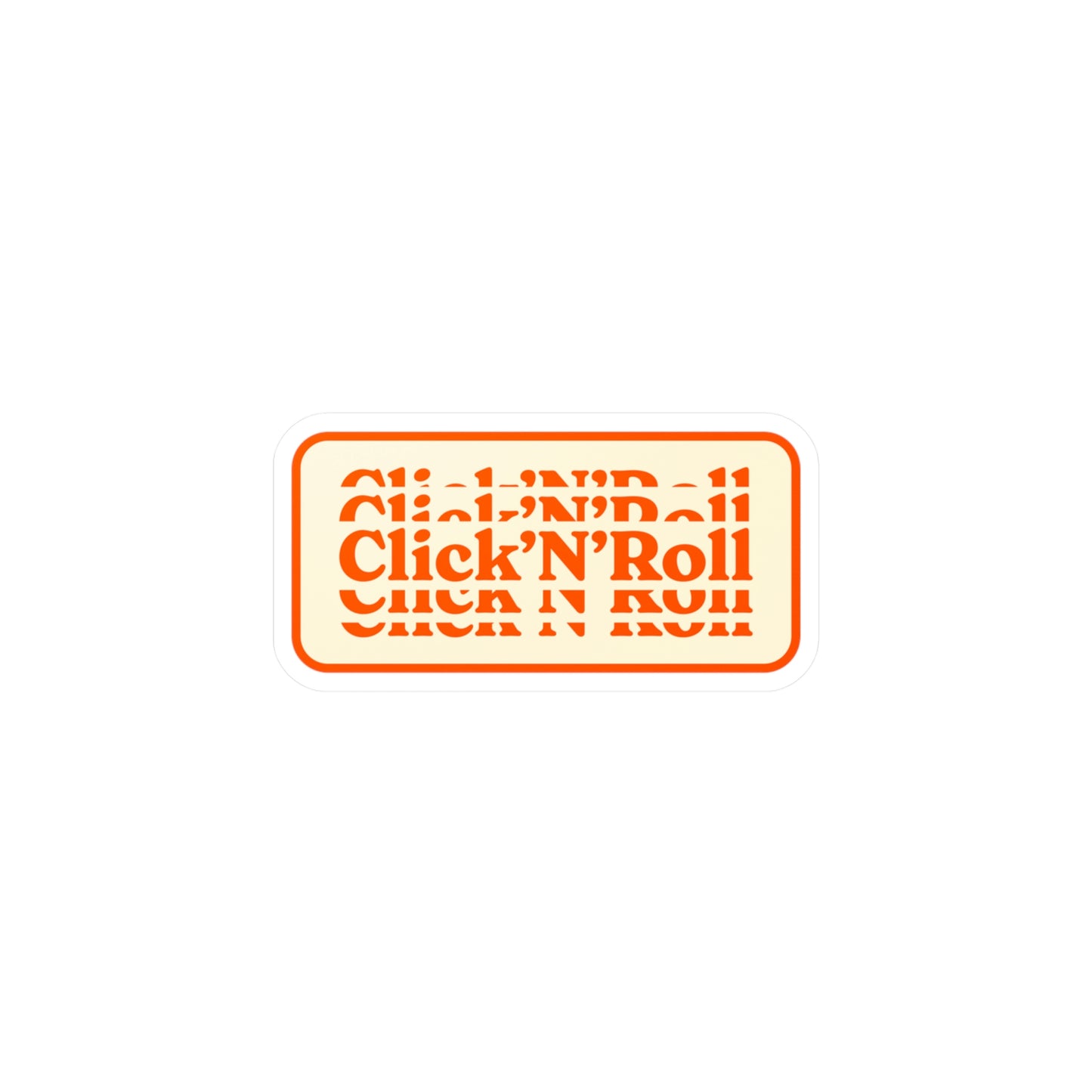 Film Photography Vinyl Sticker - 'Click 'N' Roll' - White