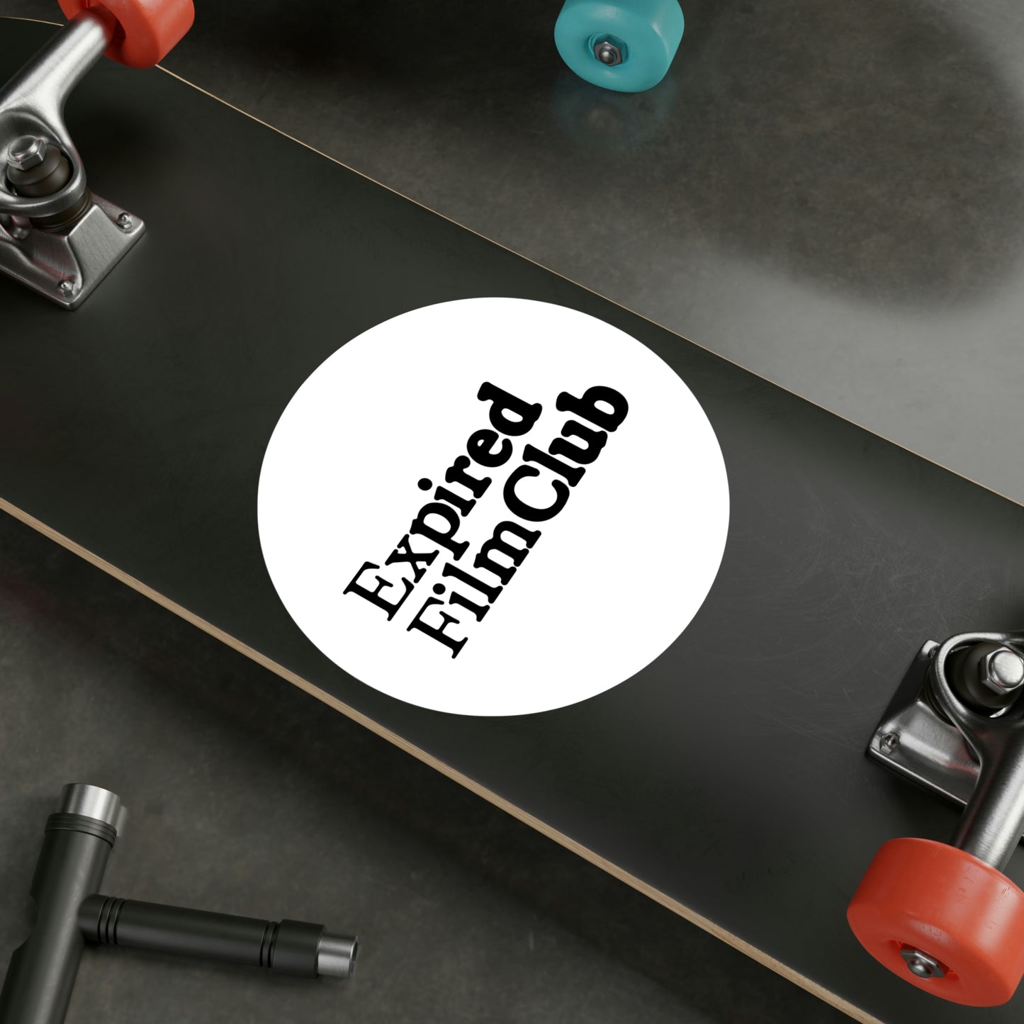 Film Photography Vinyl Sticker - Expired Film Club - White Logo