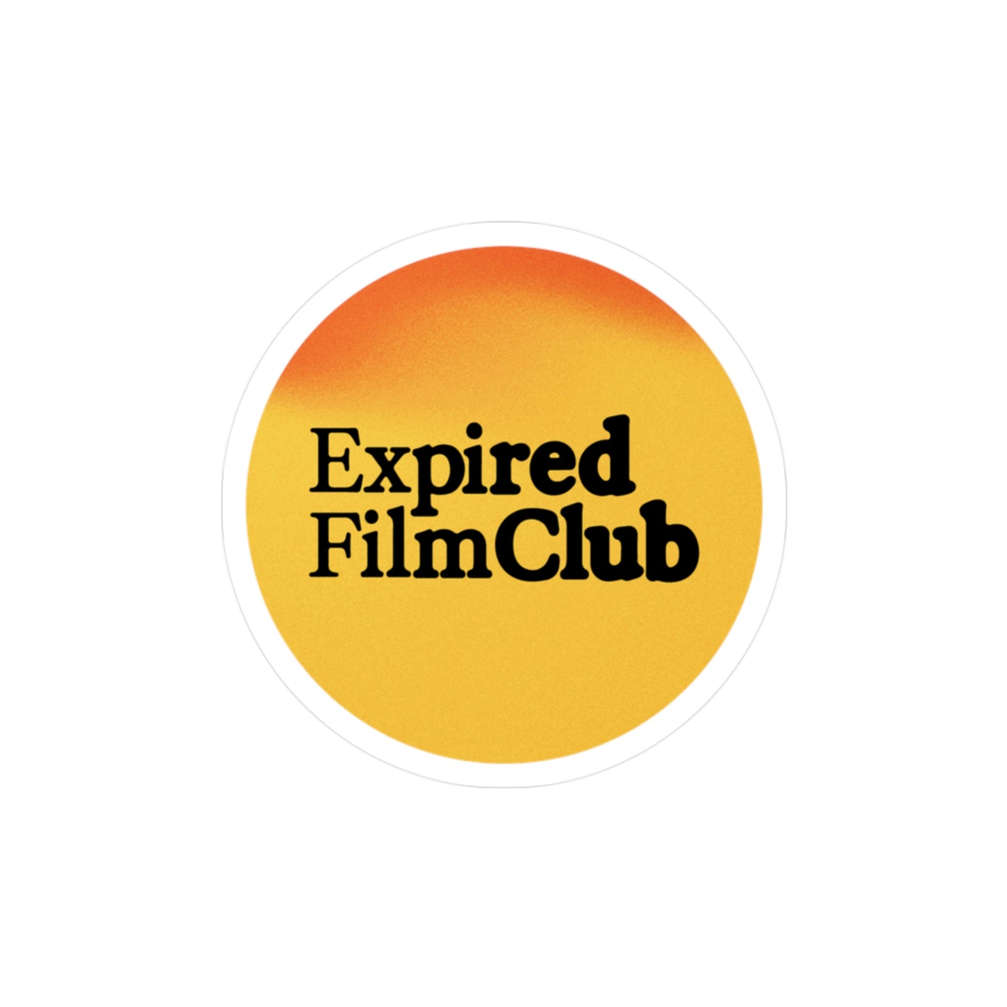 Film Photography Vinyl Sticker - Expired Film Club - Gradient Black Logo