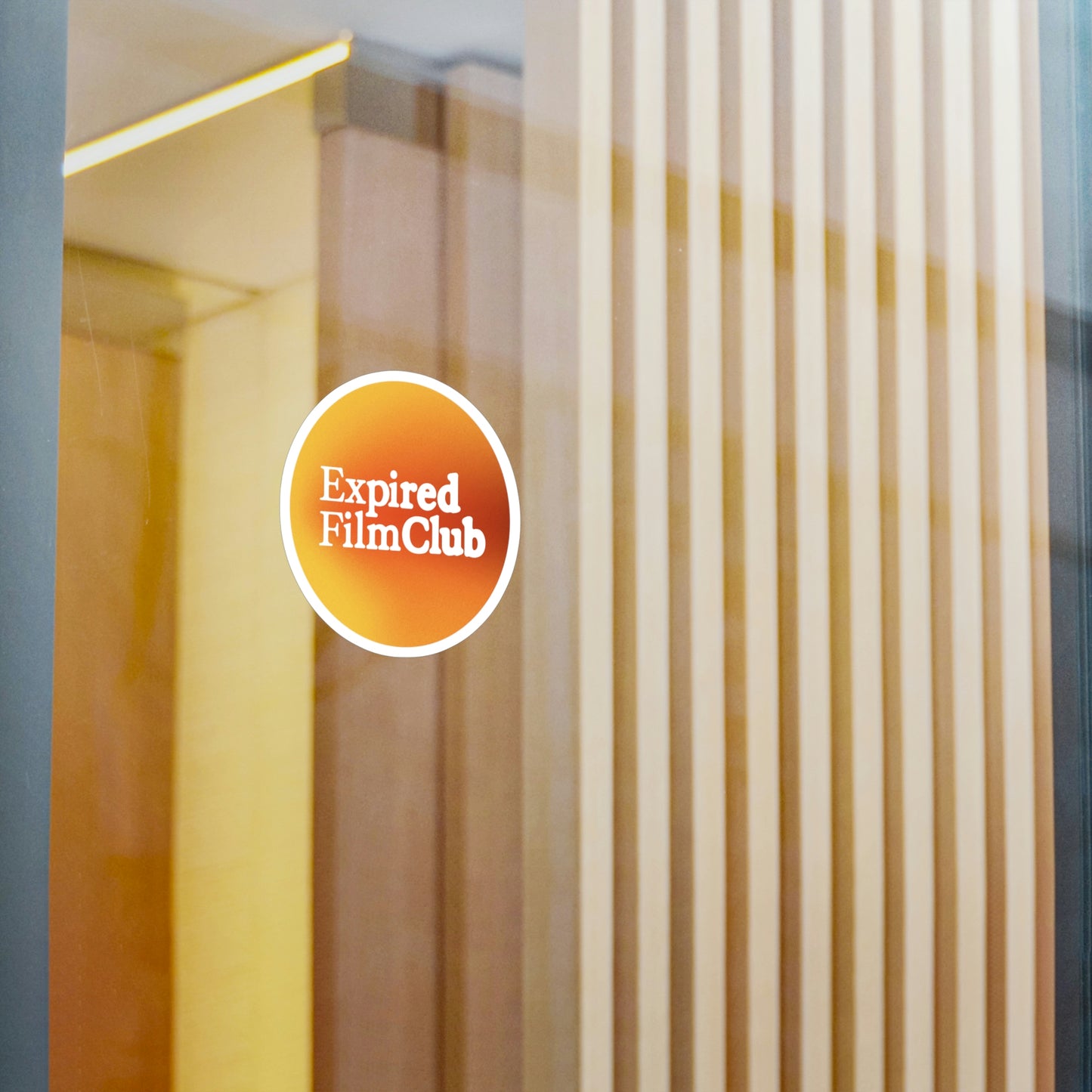 Film Photography Vinyl Sticker - Expired Film Club - Gradient White Logo