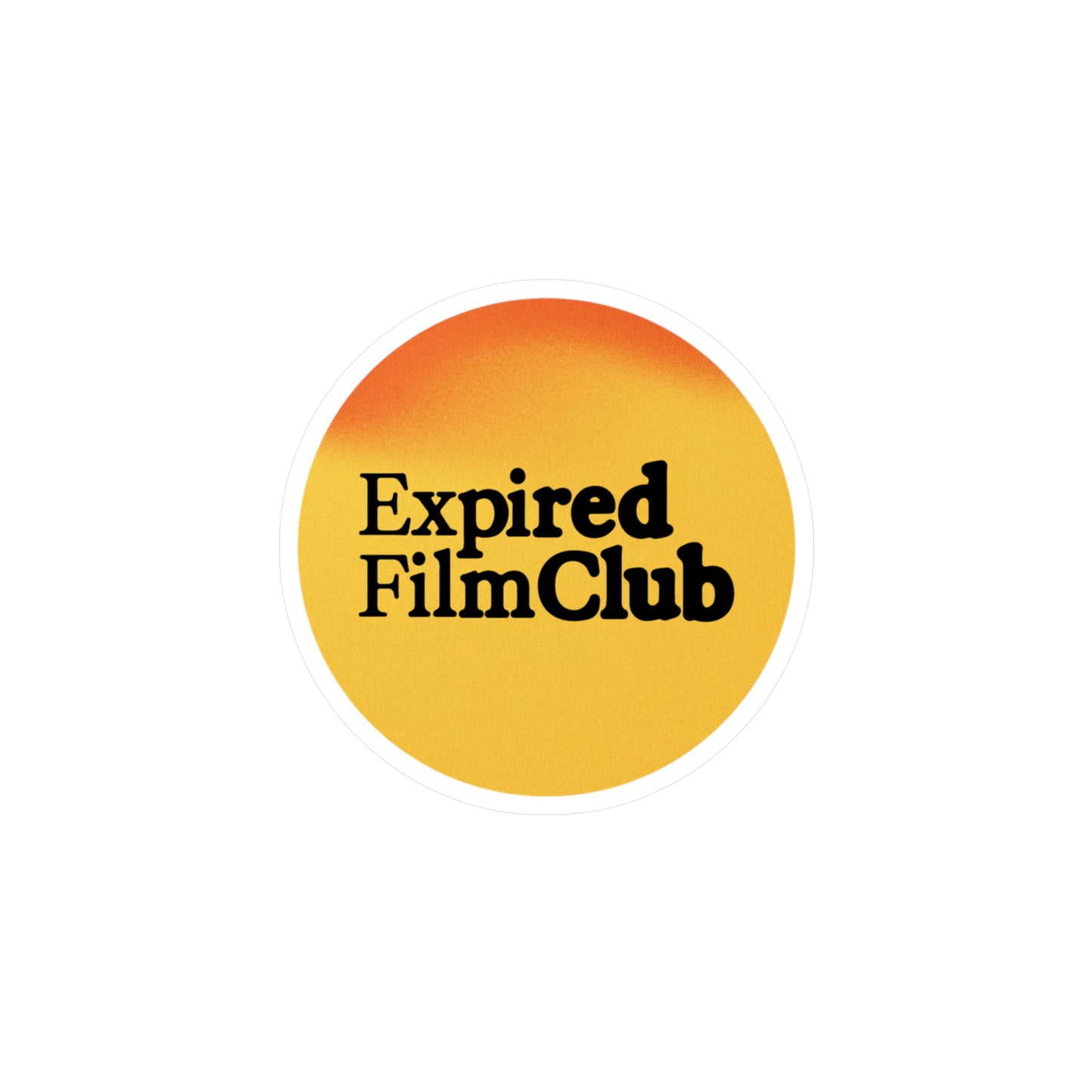 Film Photography Vinyl Sticker - Expired Film Club - Gradient Black Logo