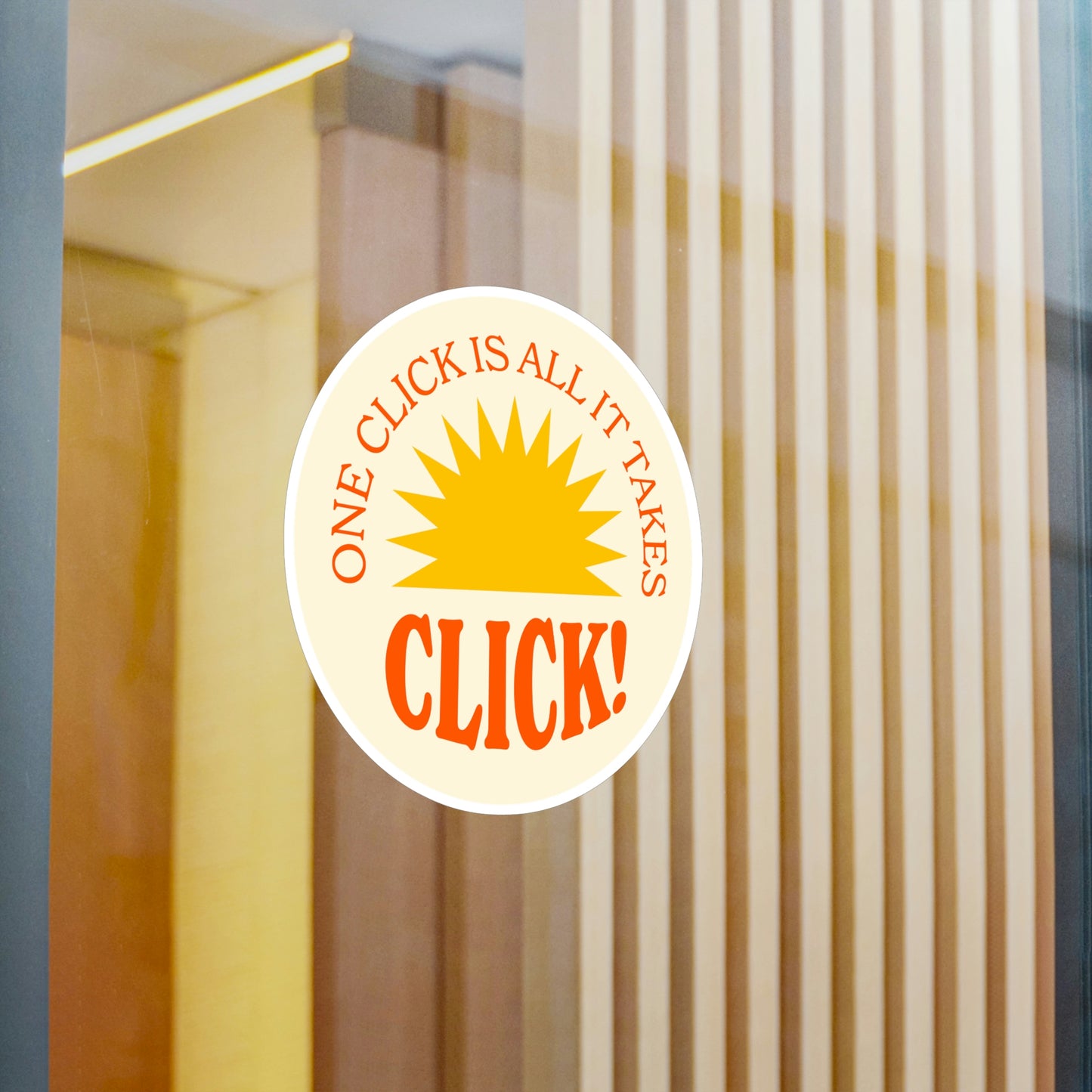 Film Photography Vinyl Sticker - 'One Click Is All It Takes' - White