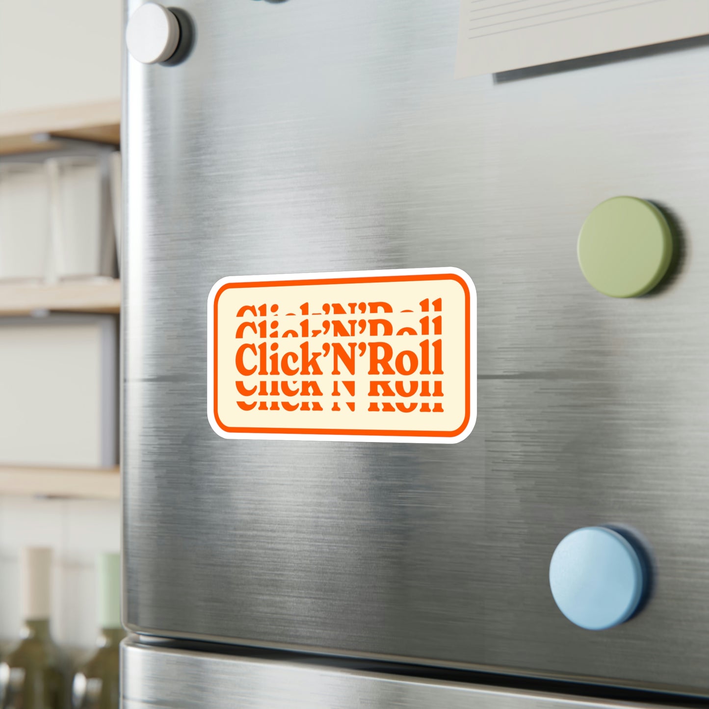 Film Photography Vinyl Sticker - 'Click 'N' Roll' - White