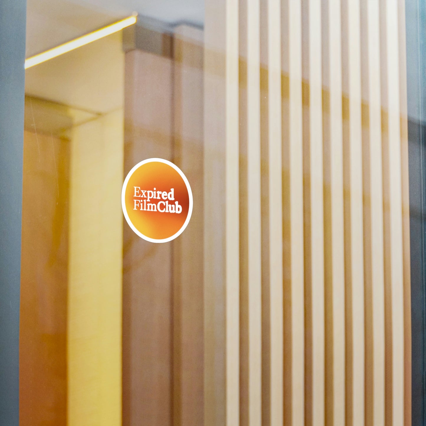 Film Photography Vinyl Sticker - Expired Film Club - Gradient White Logo