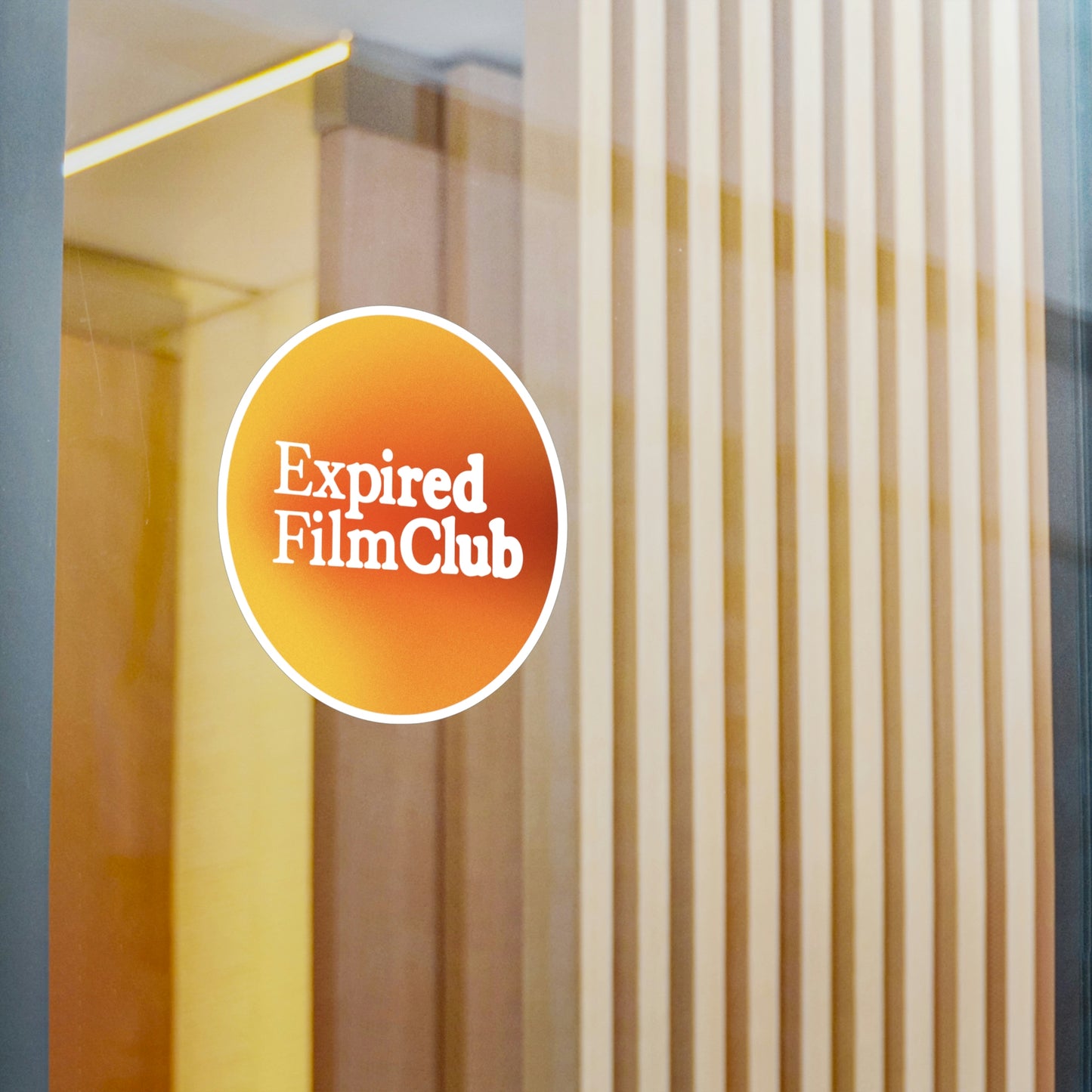 Film Photography Vinyl Sticker - Expired Film Club - Gradient White Logo