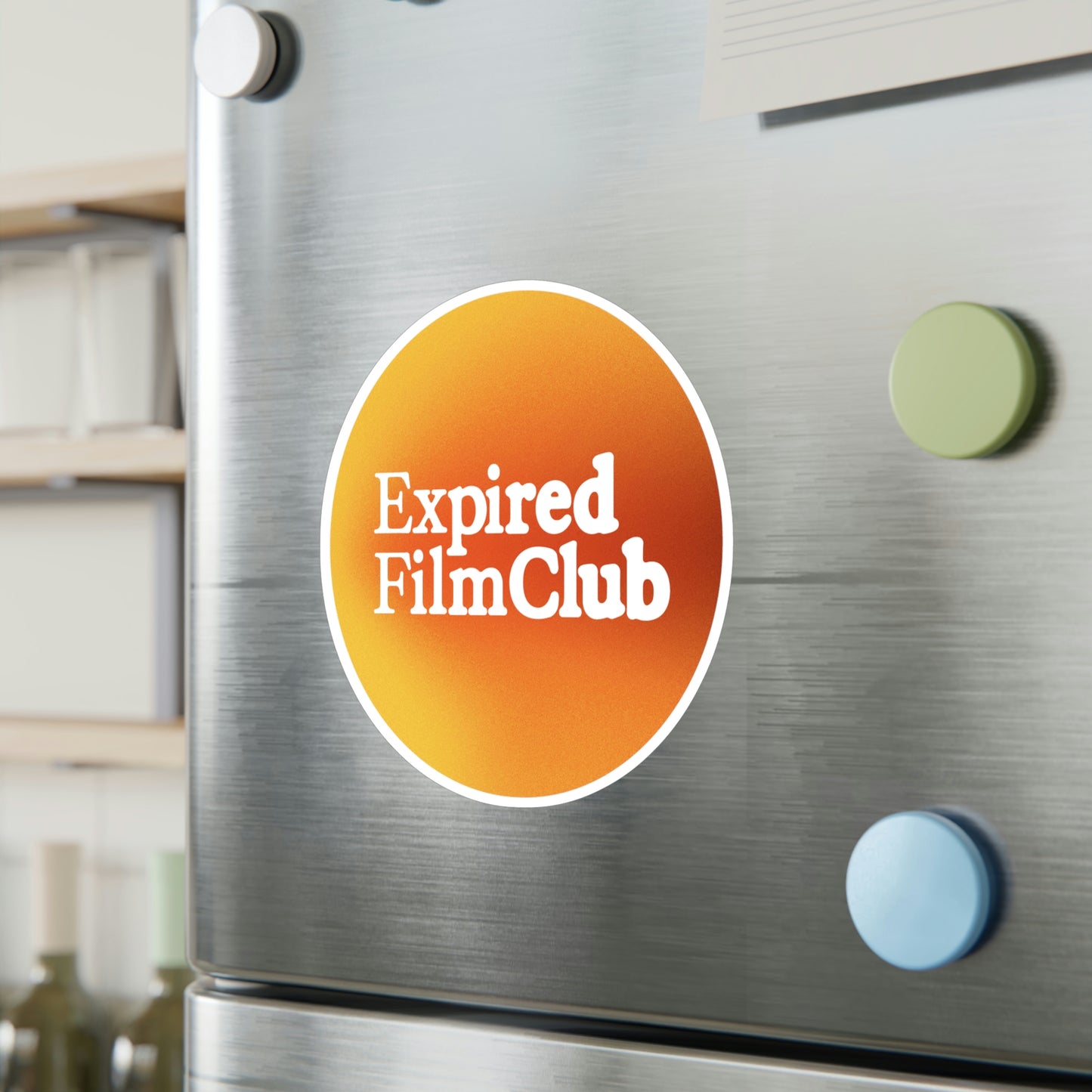 Film Photography Vinyl Sticker - Expired Film Club - Gradient White Logo