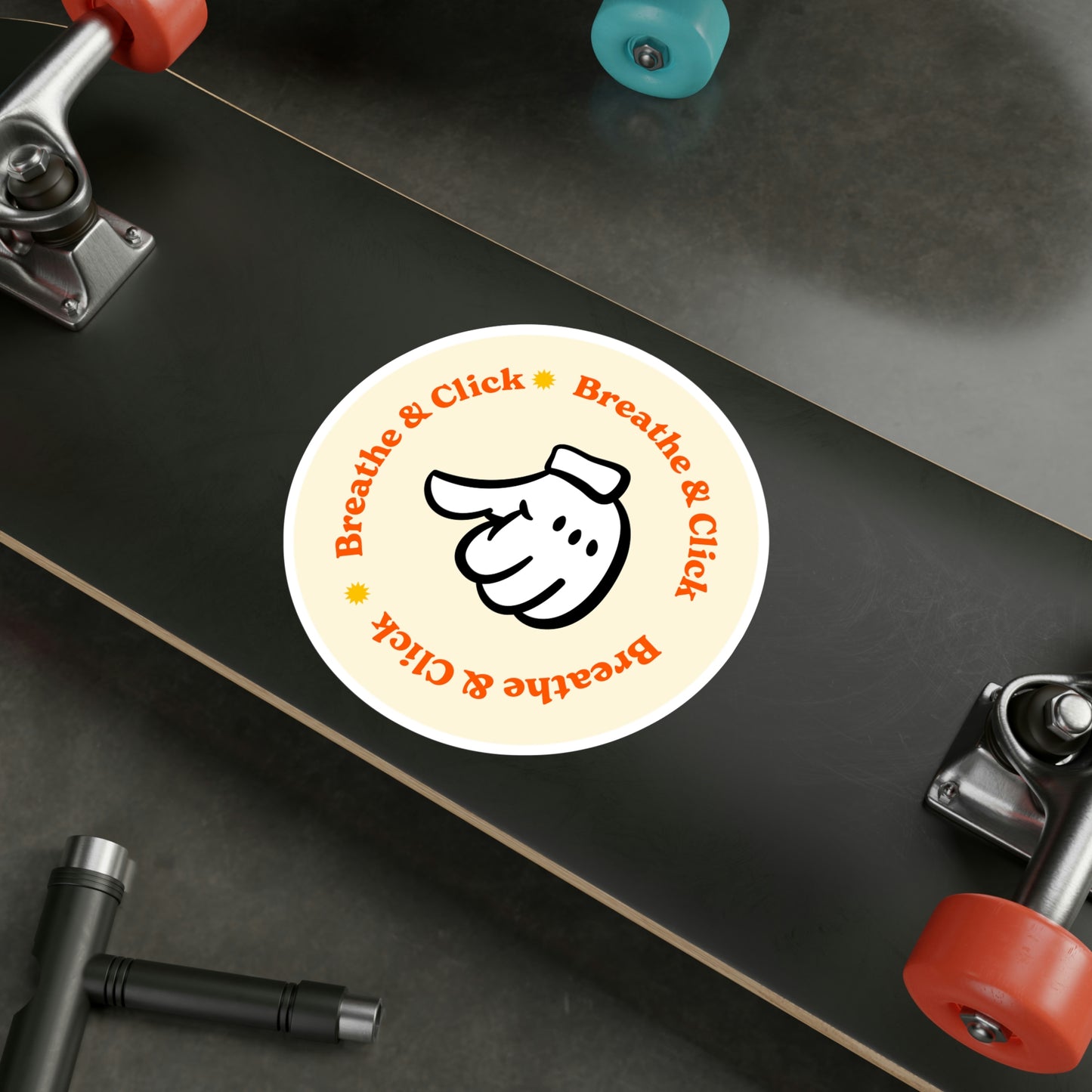 Film Photography Vinyl Sticker - 'Breathe & Click' - White