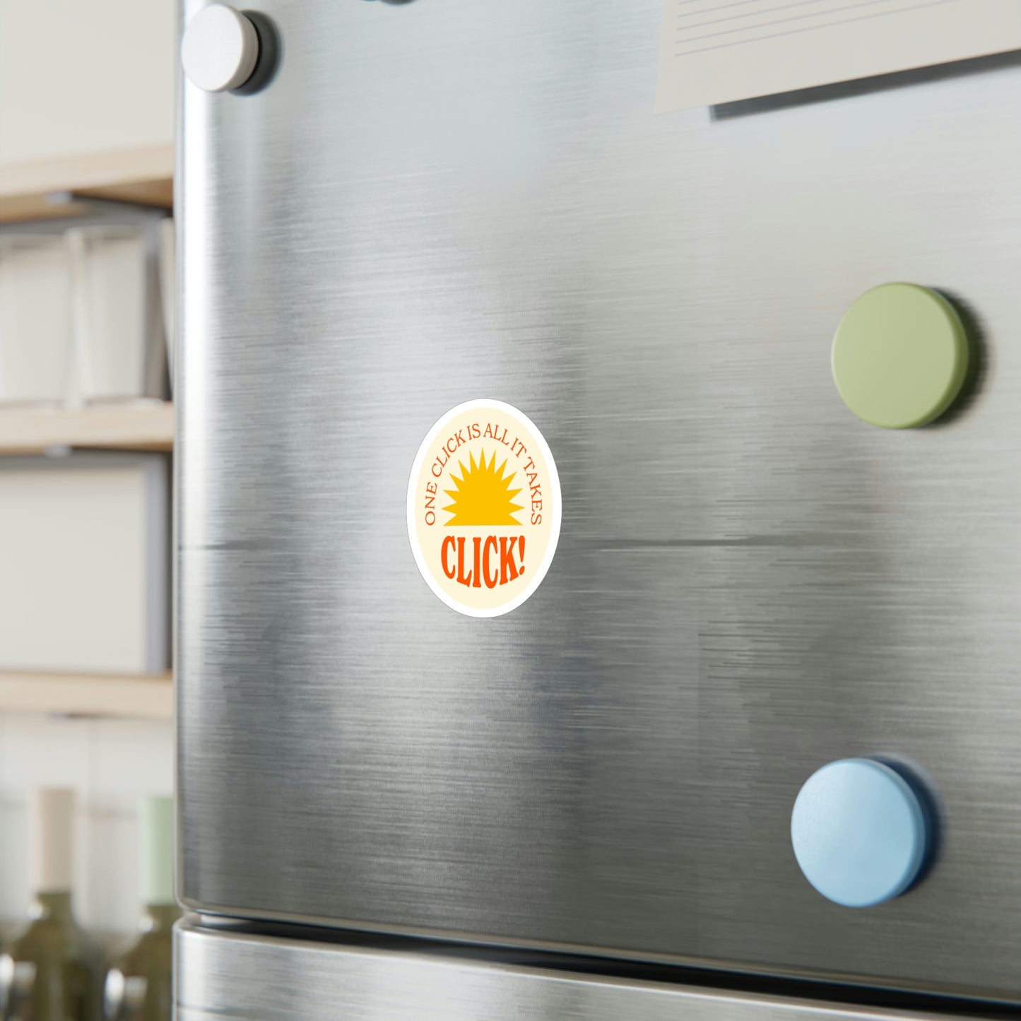 Film Photography Vinyl Sticker - 'One Click Is All It Takes' - White