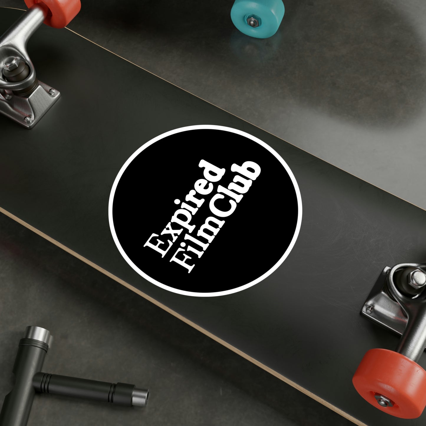 Film Photography Vinyl Sticker - Expired Film Club - Black Logo