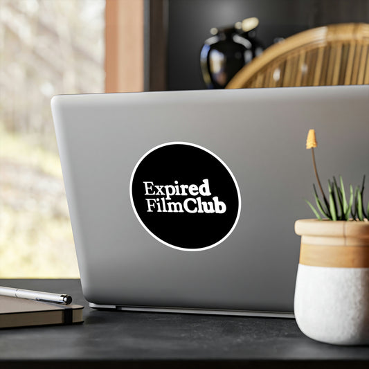 Film Photography Vinyl Sticker - Expired Film Club - Black Logo