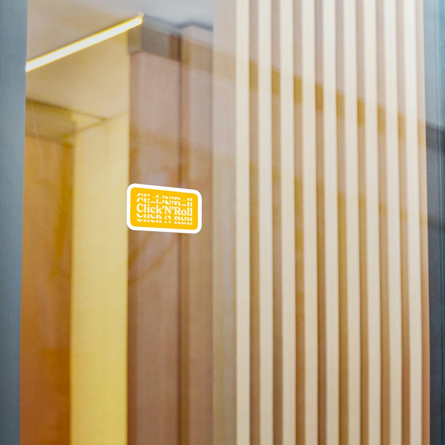 Film Photography Vinyl Sticker - 'Click 'N' Roll' - Yellow