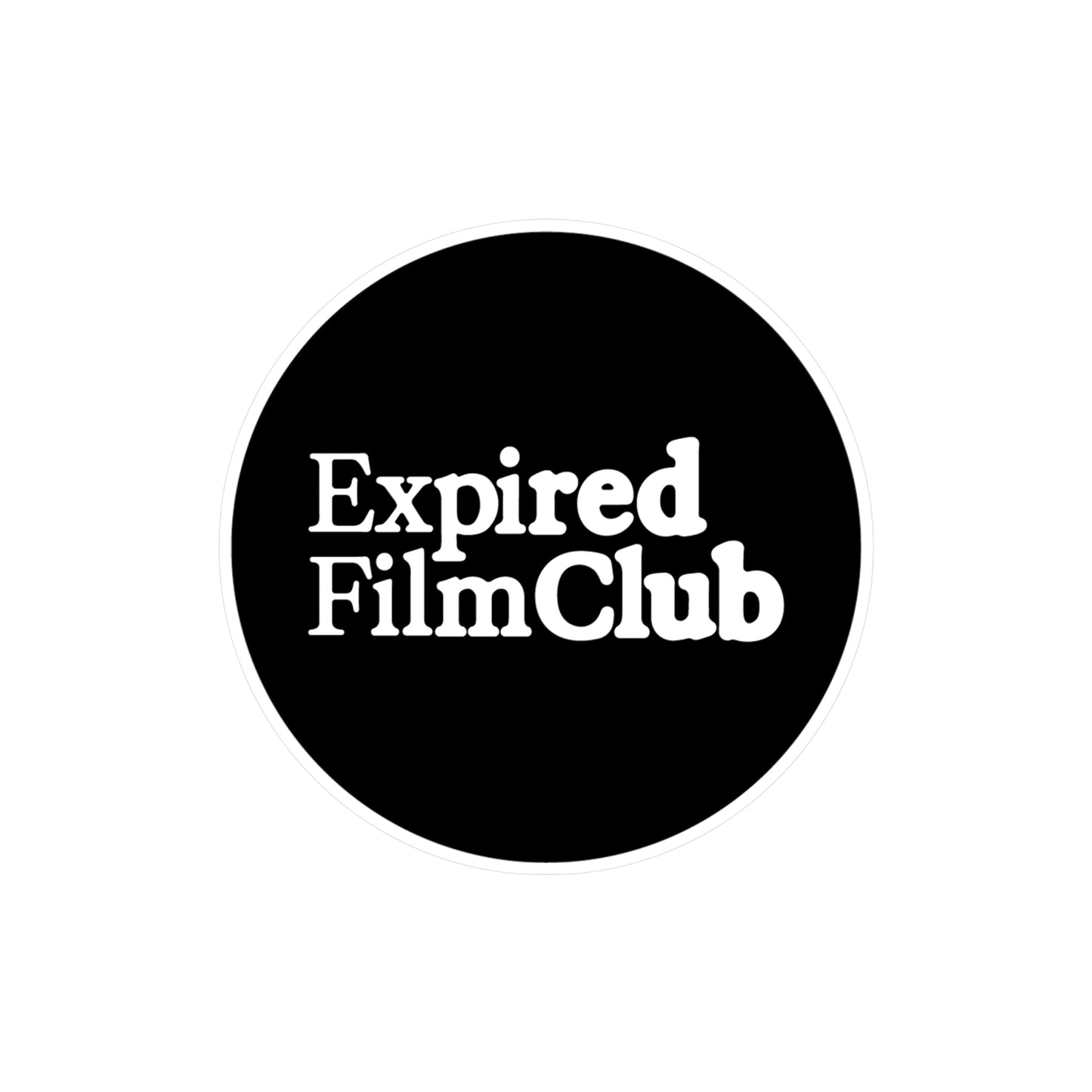 Film Photography Vinyl Sticker - Expired Film Club - Black Logo
