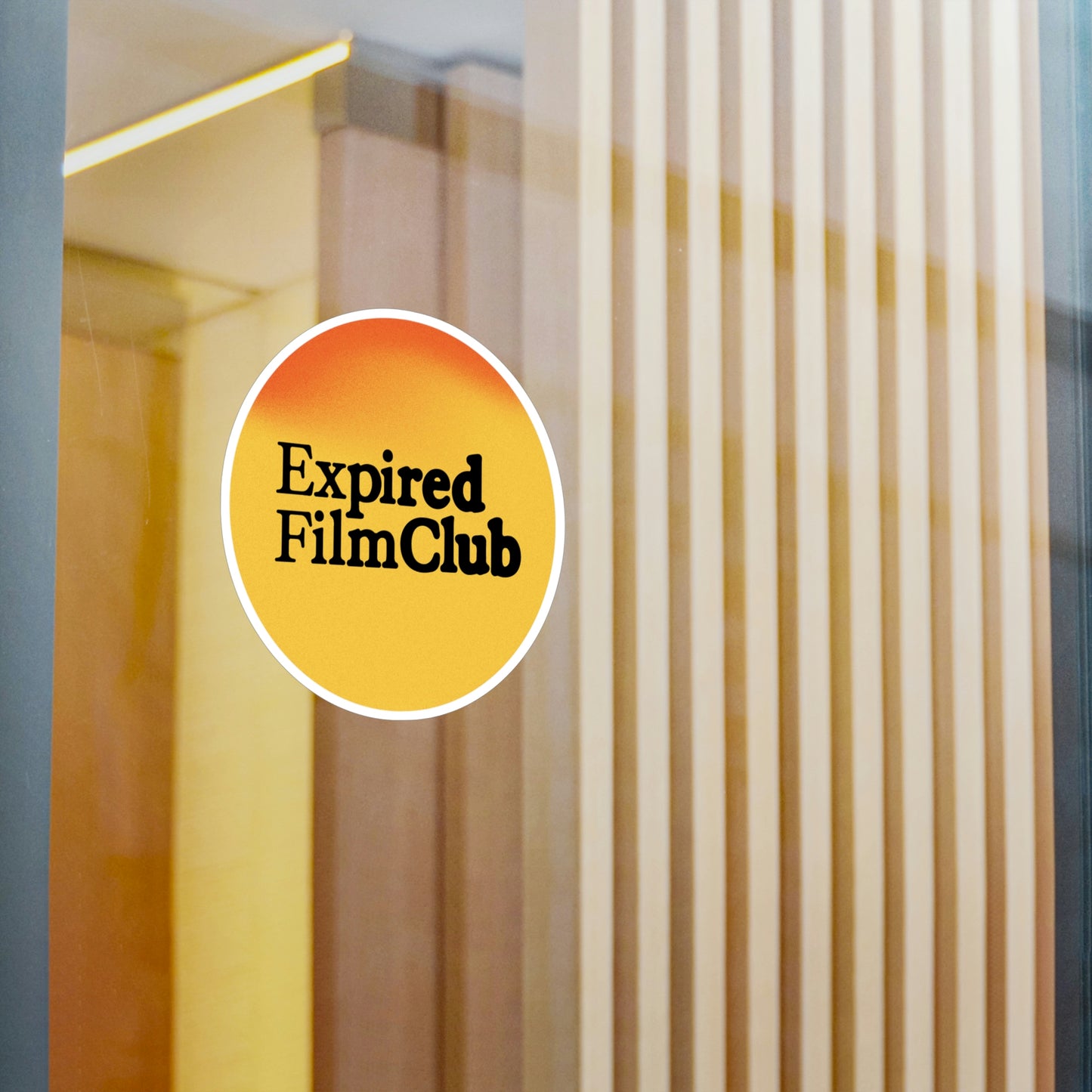 Film Photography Vinyl Sticker - Expired Film Club - Gradient Black Logo
