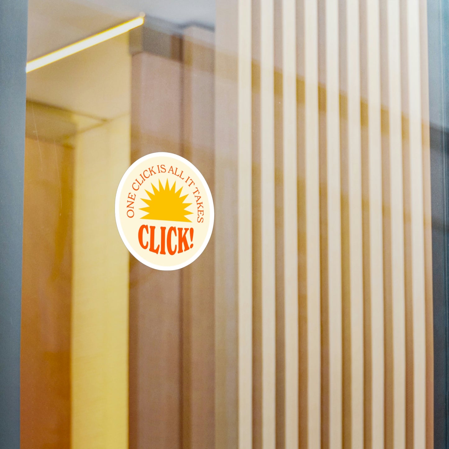 Film Photography Vinyl Sticker - 'One Click Is All It Takes' - White