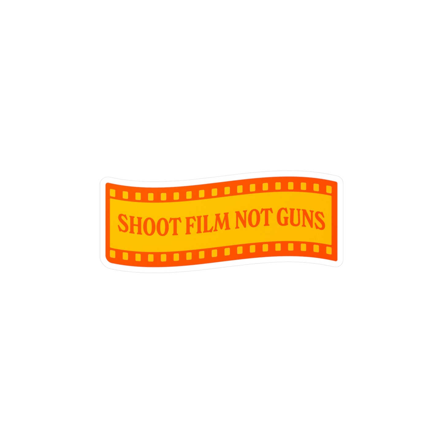 Film Photography Vinyl Sticker - 'Shoot Film Not Guns'
