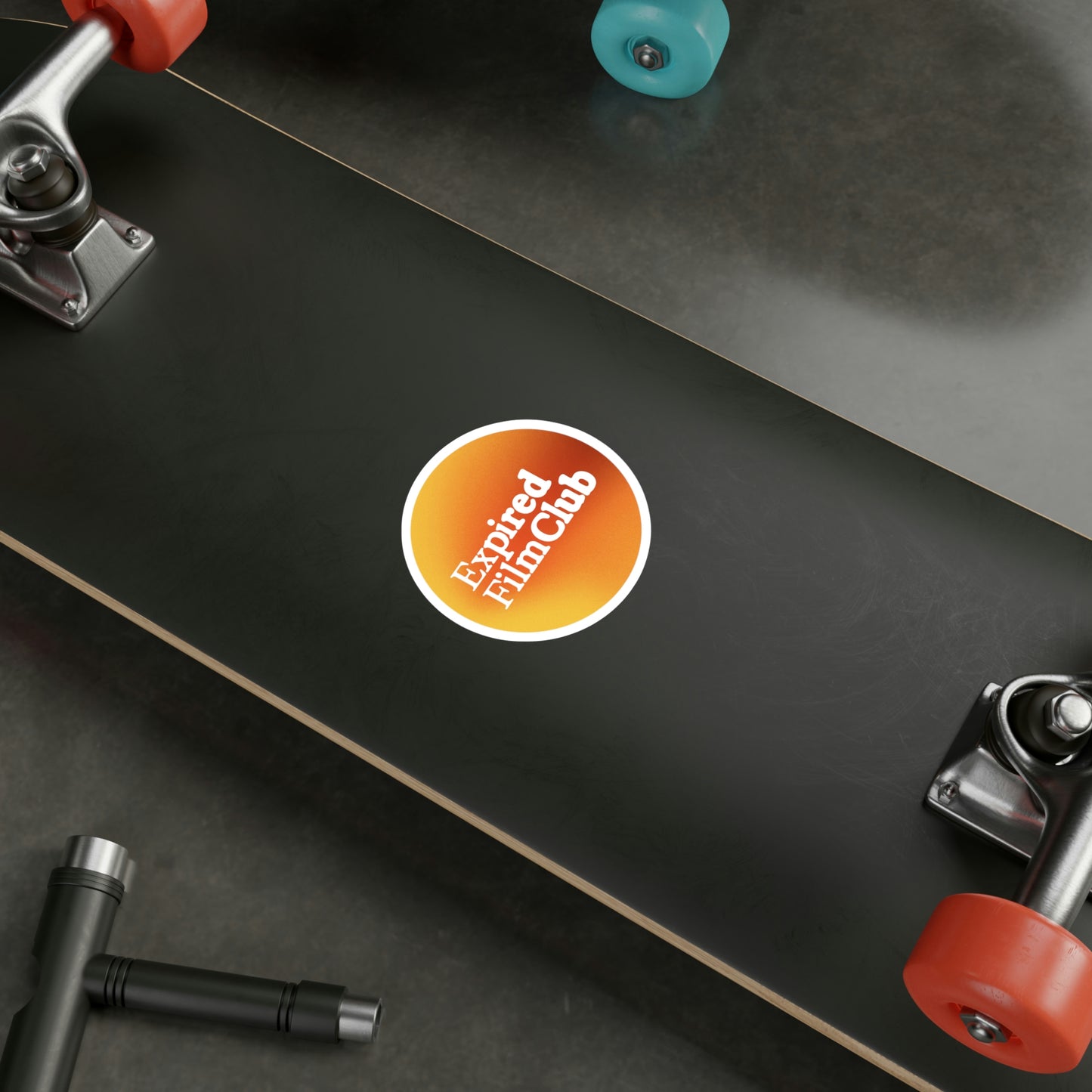 Film Photography Vinyl Sticker - Expired Film Club - Gradient White Logo