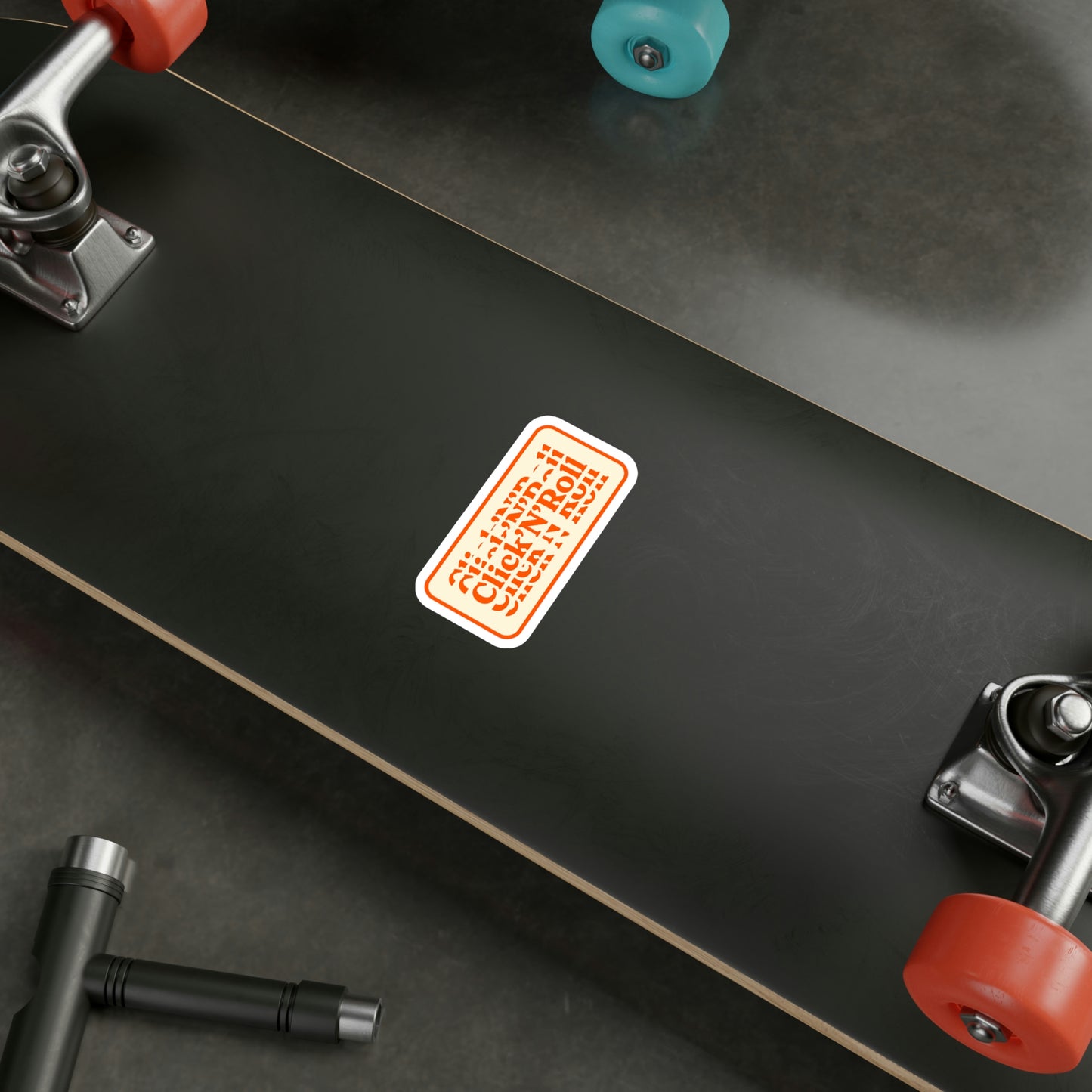 Film Photography Vinyl Sticker - 'Click 'N' Roll' - White