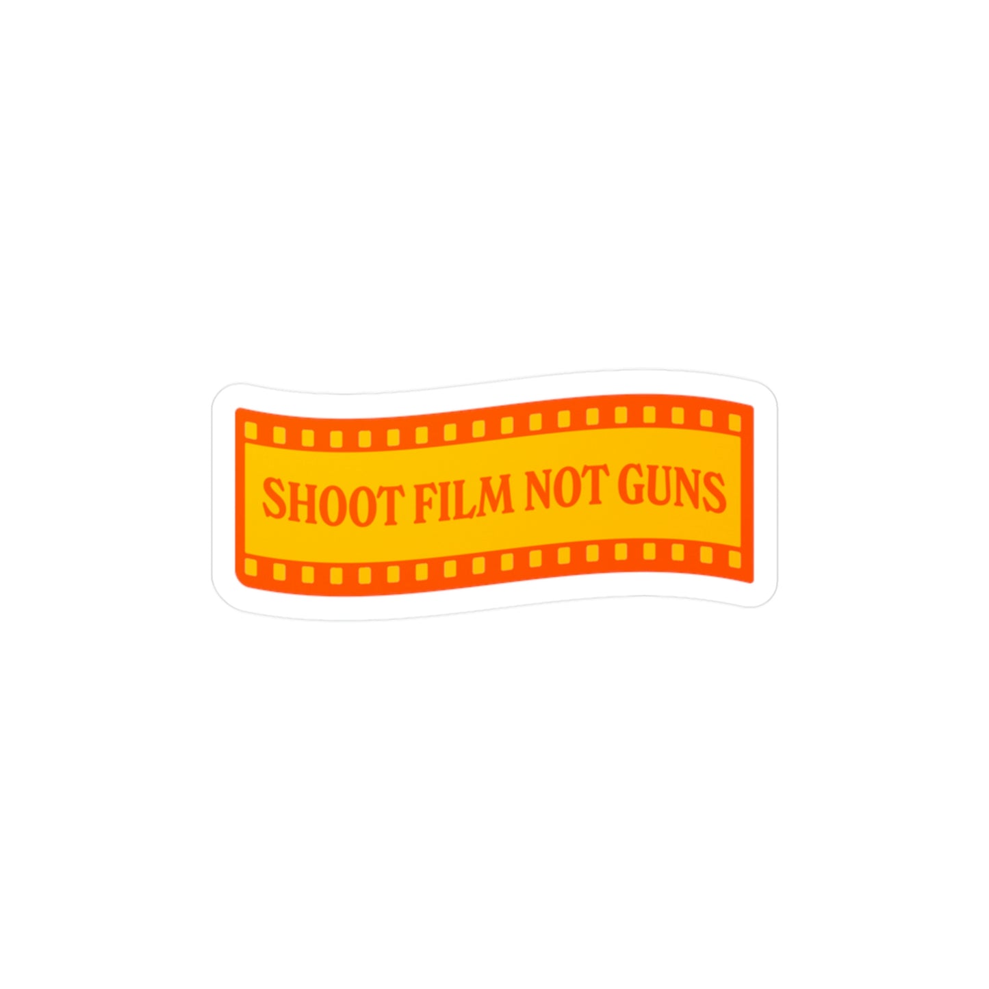 Film Photography Vinyl Sticker - 'Shoot Film Not Guns'