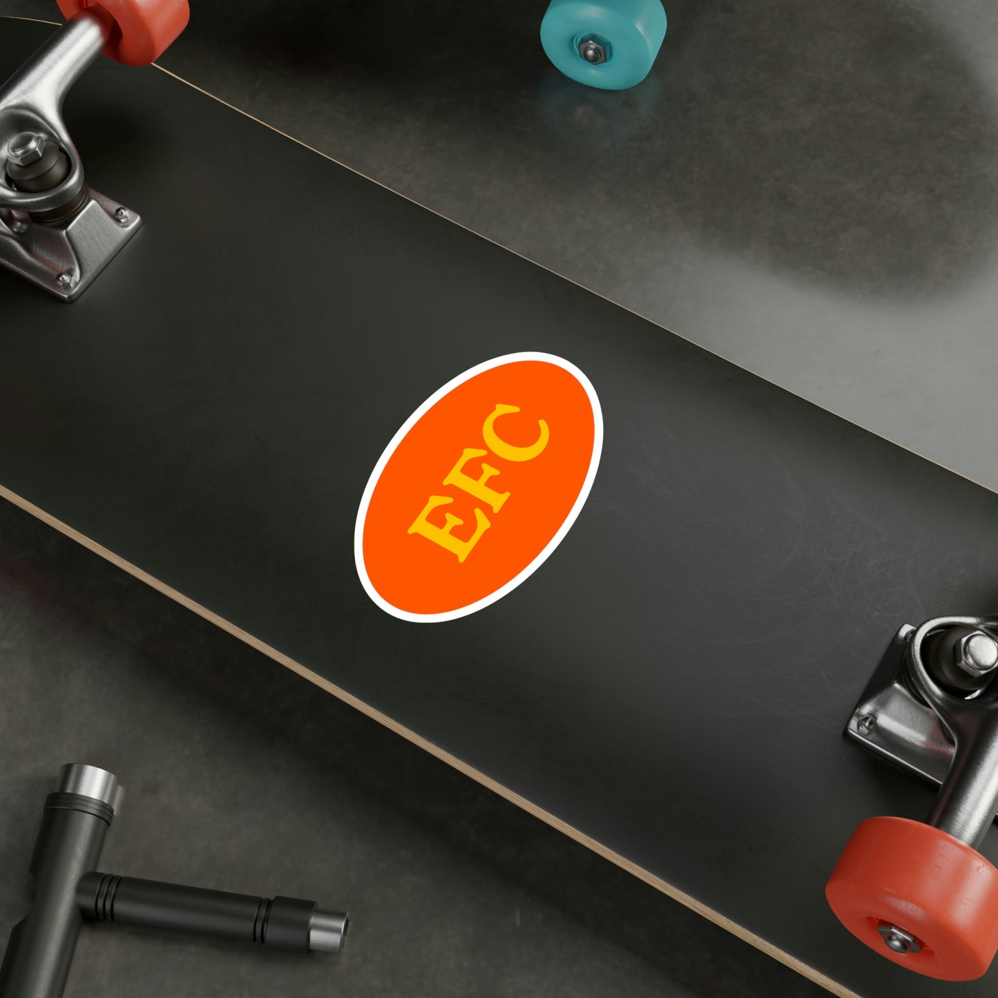 Film Photography Vinyl Sticker - EFC Abbreviation - Orange