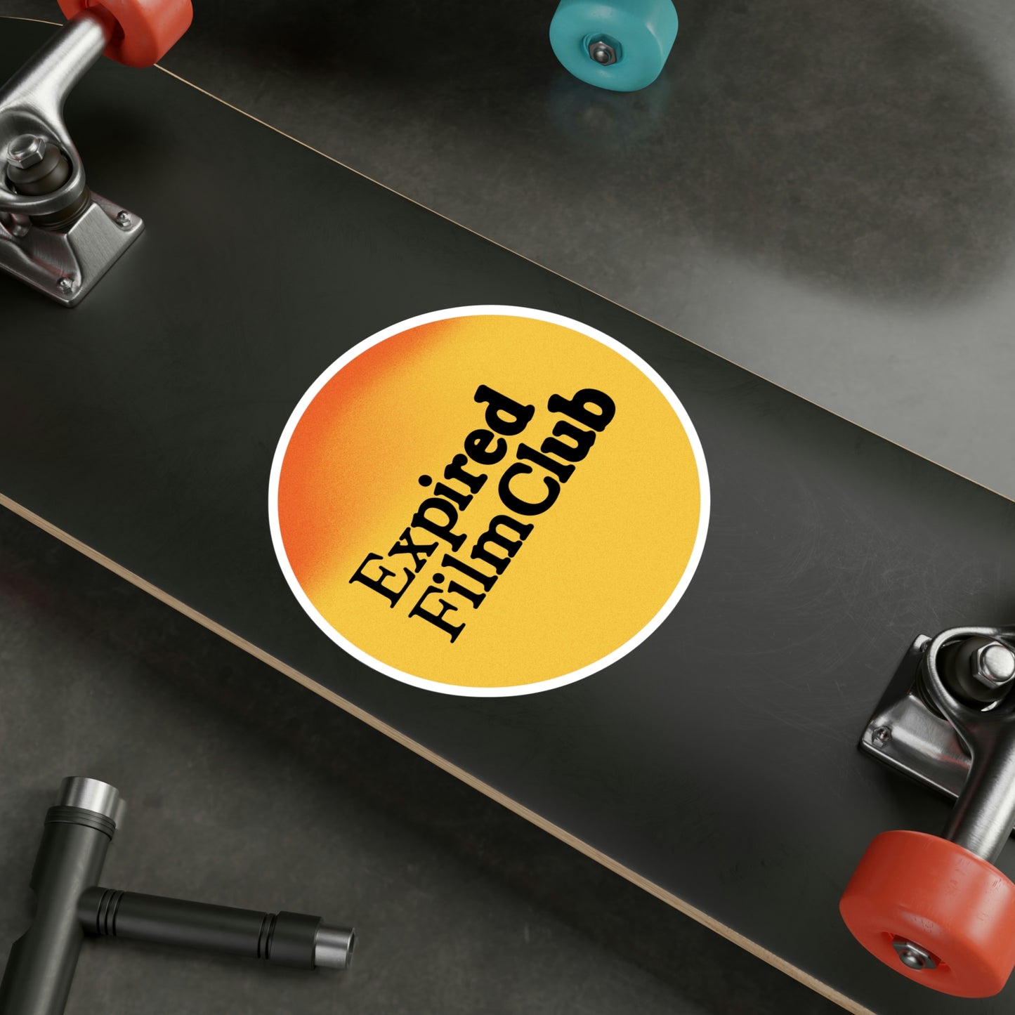 Film Photography Vinyl Sticker - Expired Film Club - Gradient Black Logo
