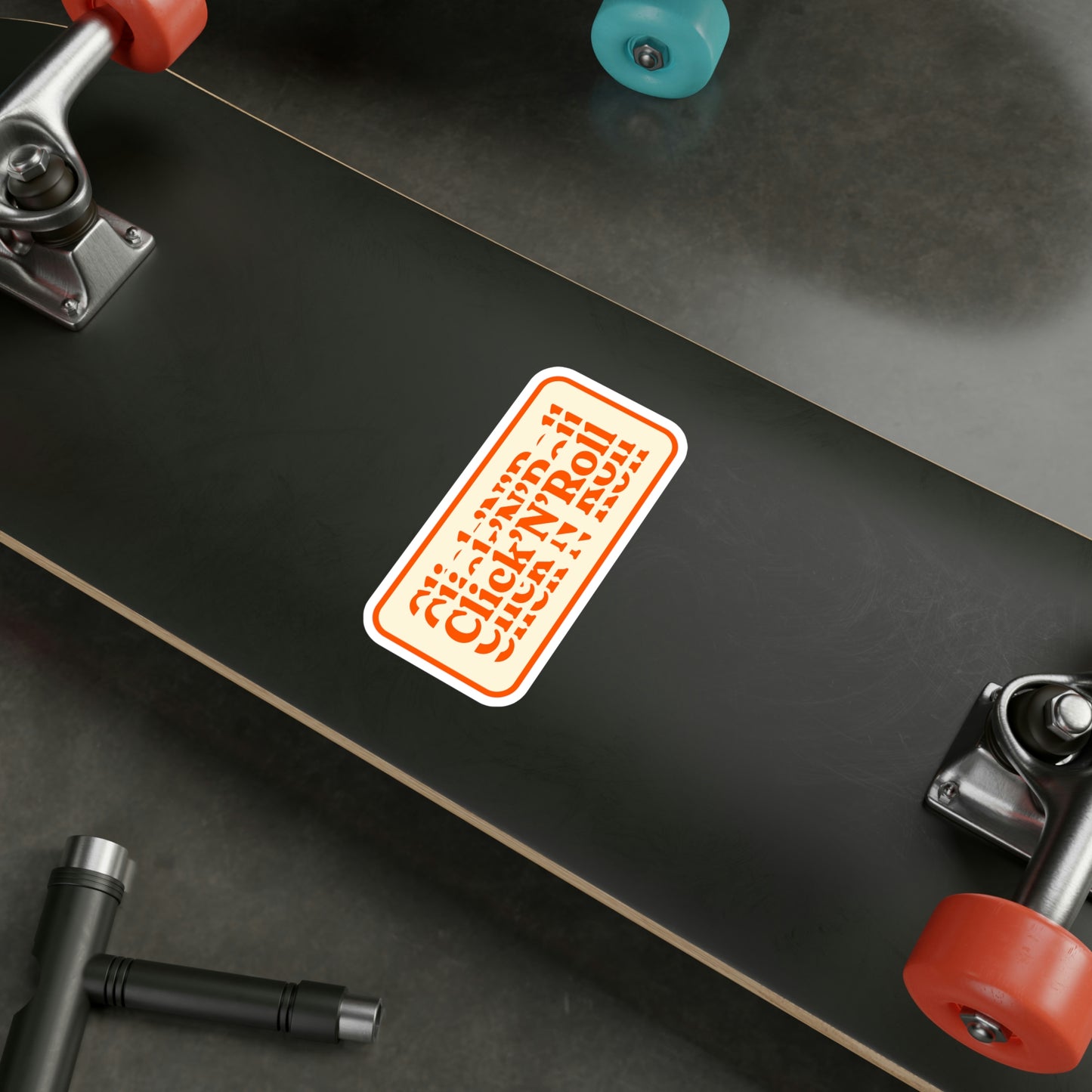 Film Photography Vinyl Sticker - 'Click 'N' Roll' - White