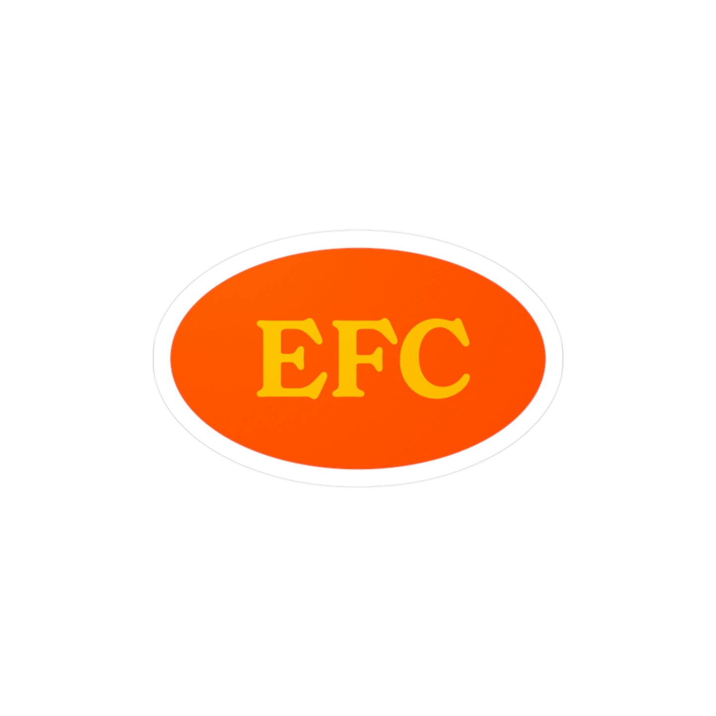 Film Photography Vinyl Sticker - EFC Abbreviation - Orange