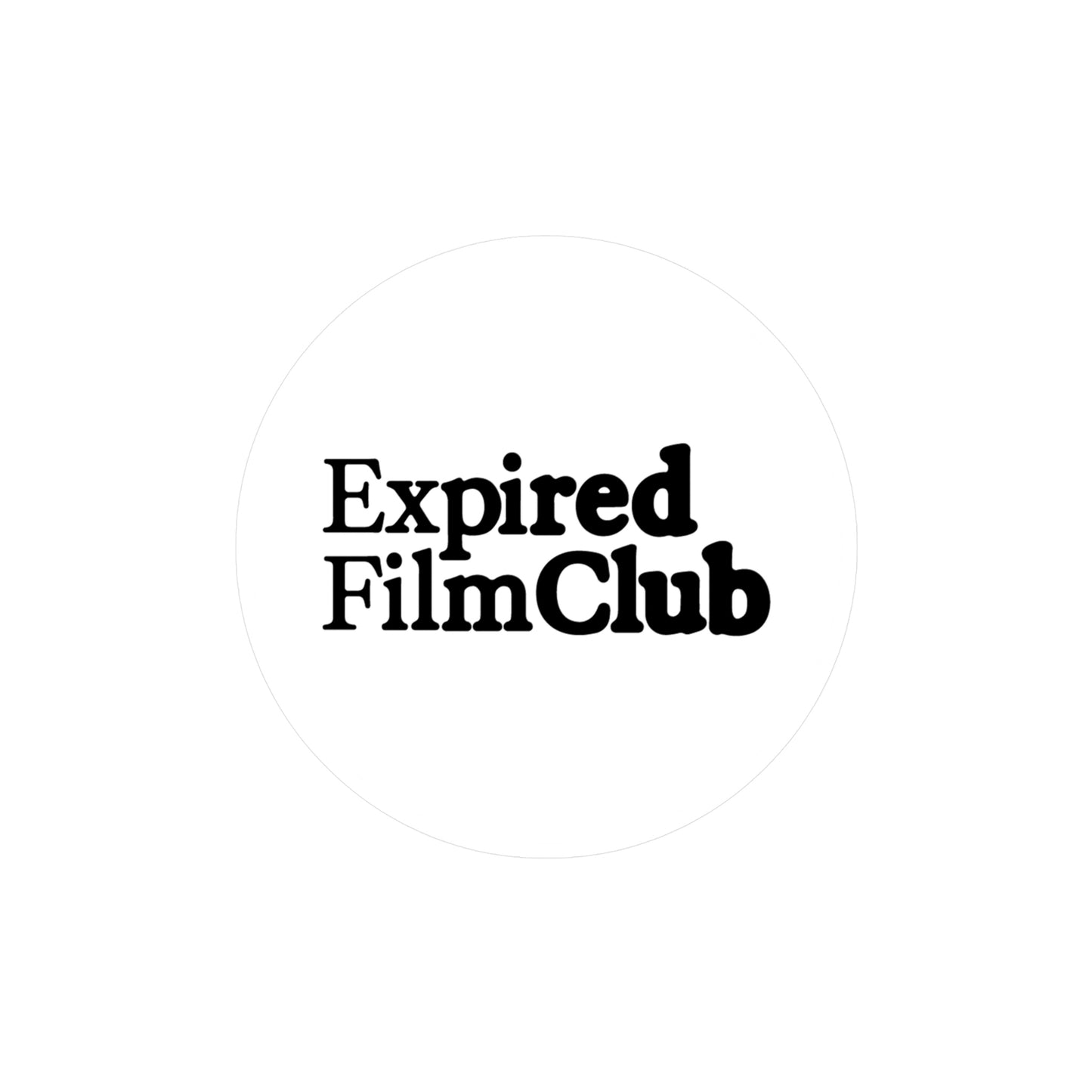 Film Photography Vinyl Sticker - Expired Film Club - White Logo