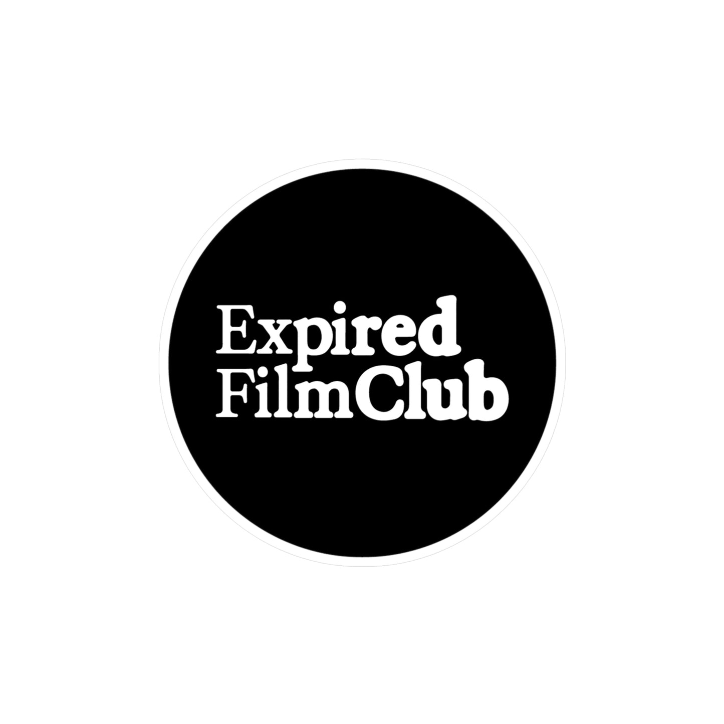 Film Photography Vinyl Sticker - Expired Film Club - Black Logo