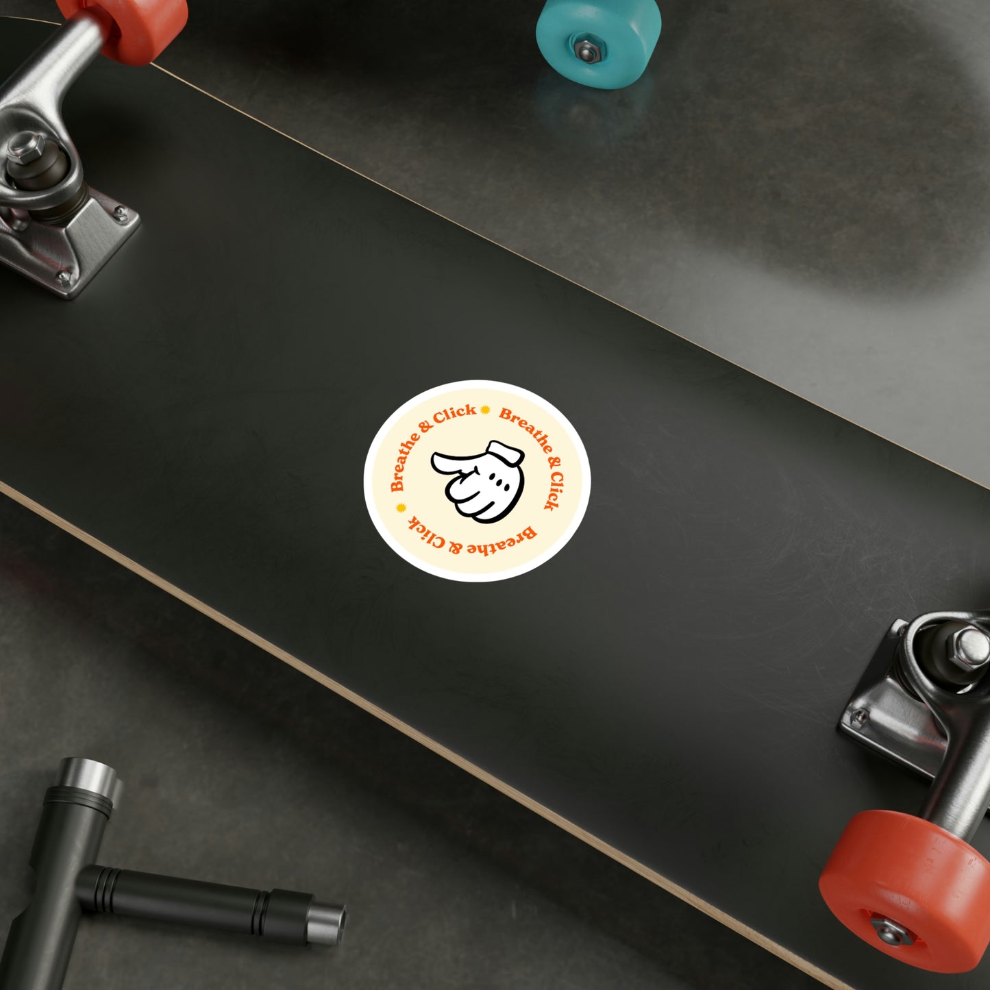 Film Photography Vinyl Sticker - 'Breathe & Click' - White