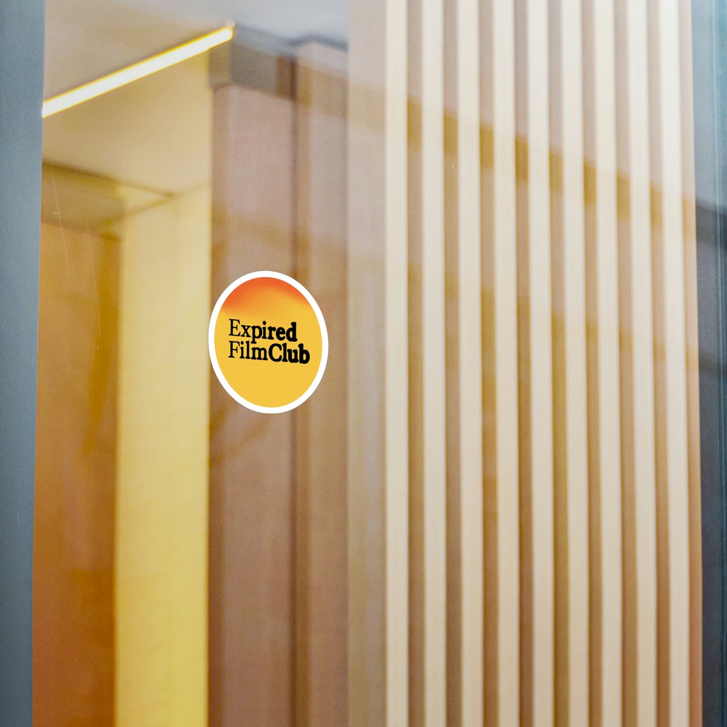 Film Photography Vinyl Sticker - Expired Film Club - Gradient Black Logo