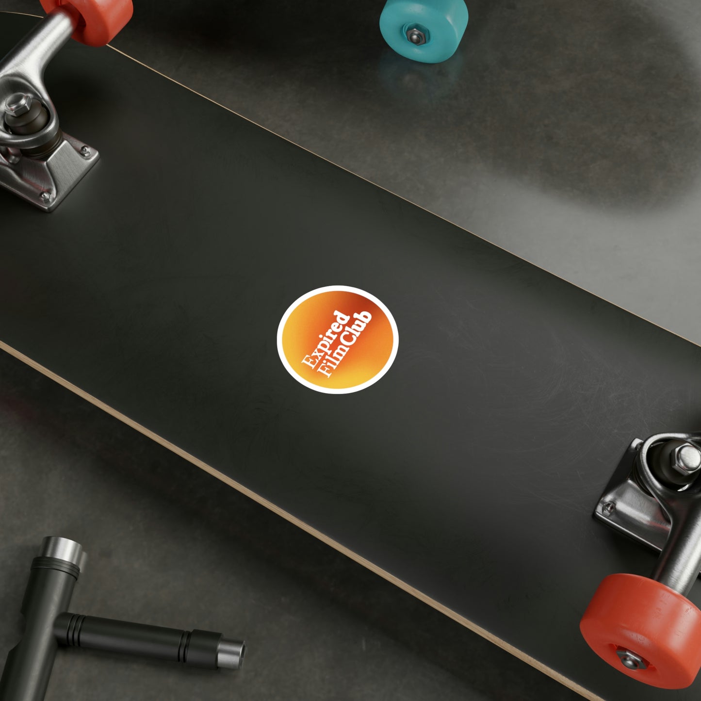Film Photography Vinyl Sticker - Expired Film Club - Gradient White Logo