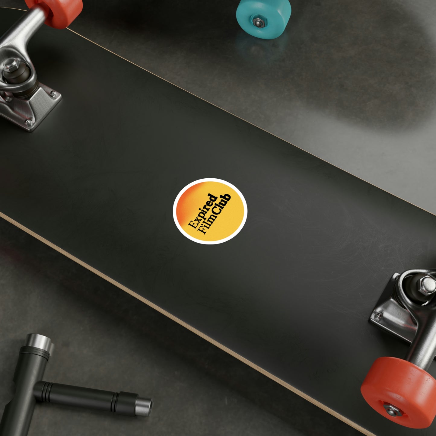 Film Photography Vinyl Sticker - Expired Film Club - Gradient Black Logo
