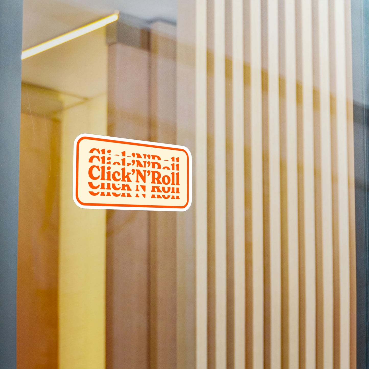 Film Photography Vinyl Sticker - 'Click 'N' Roll' - White