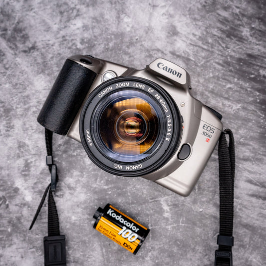 35mm Film Camera Kit | Canon EOS 3000N + 28-80mm Lens, Roll Of Expired Film