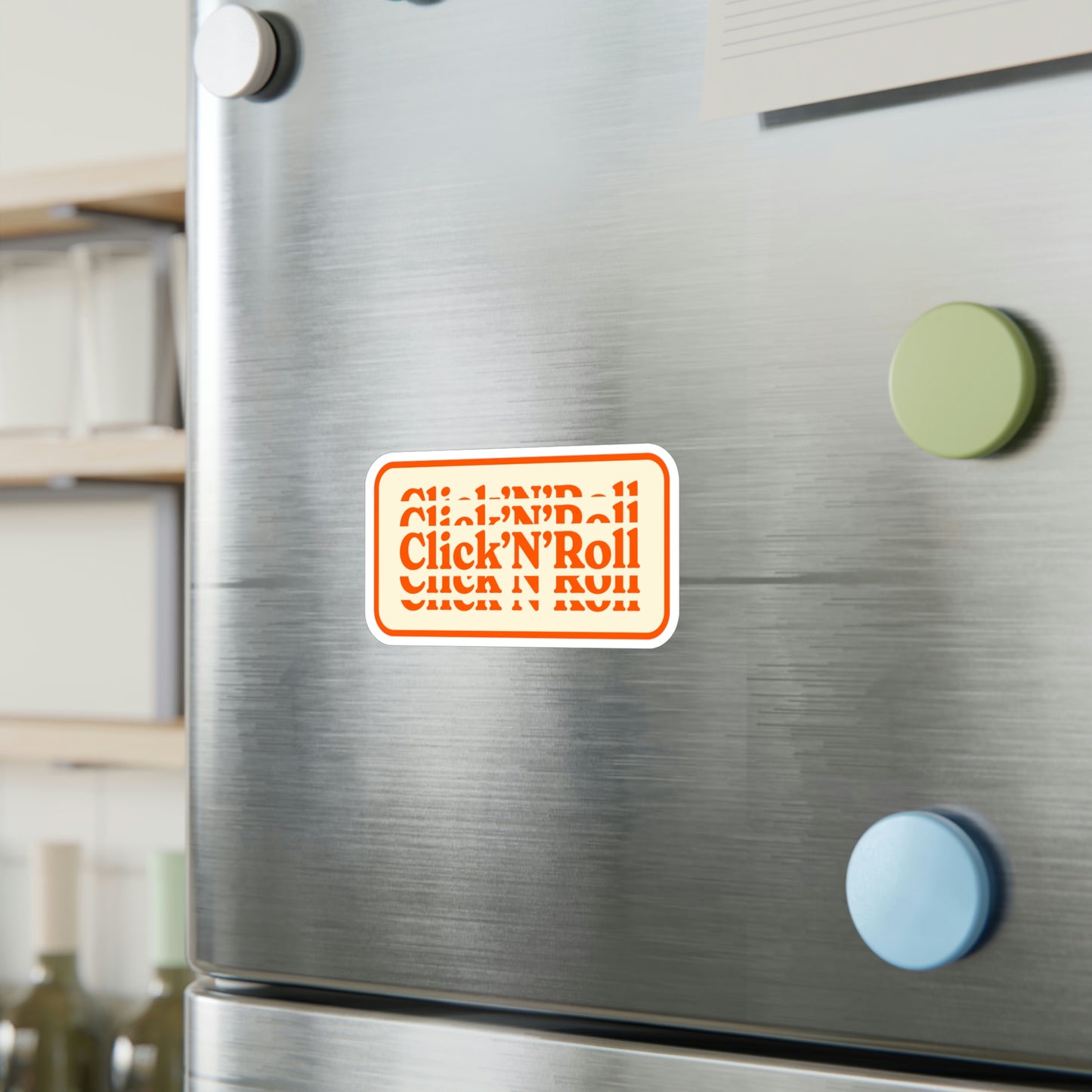 Film Photography Vinyl Sticker - 'Click 'N' Roll' - White