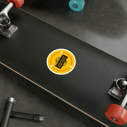 Film Photography Vinyl Sticker - 'Looking At The World Through A Vintage Lens' - Yellow