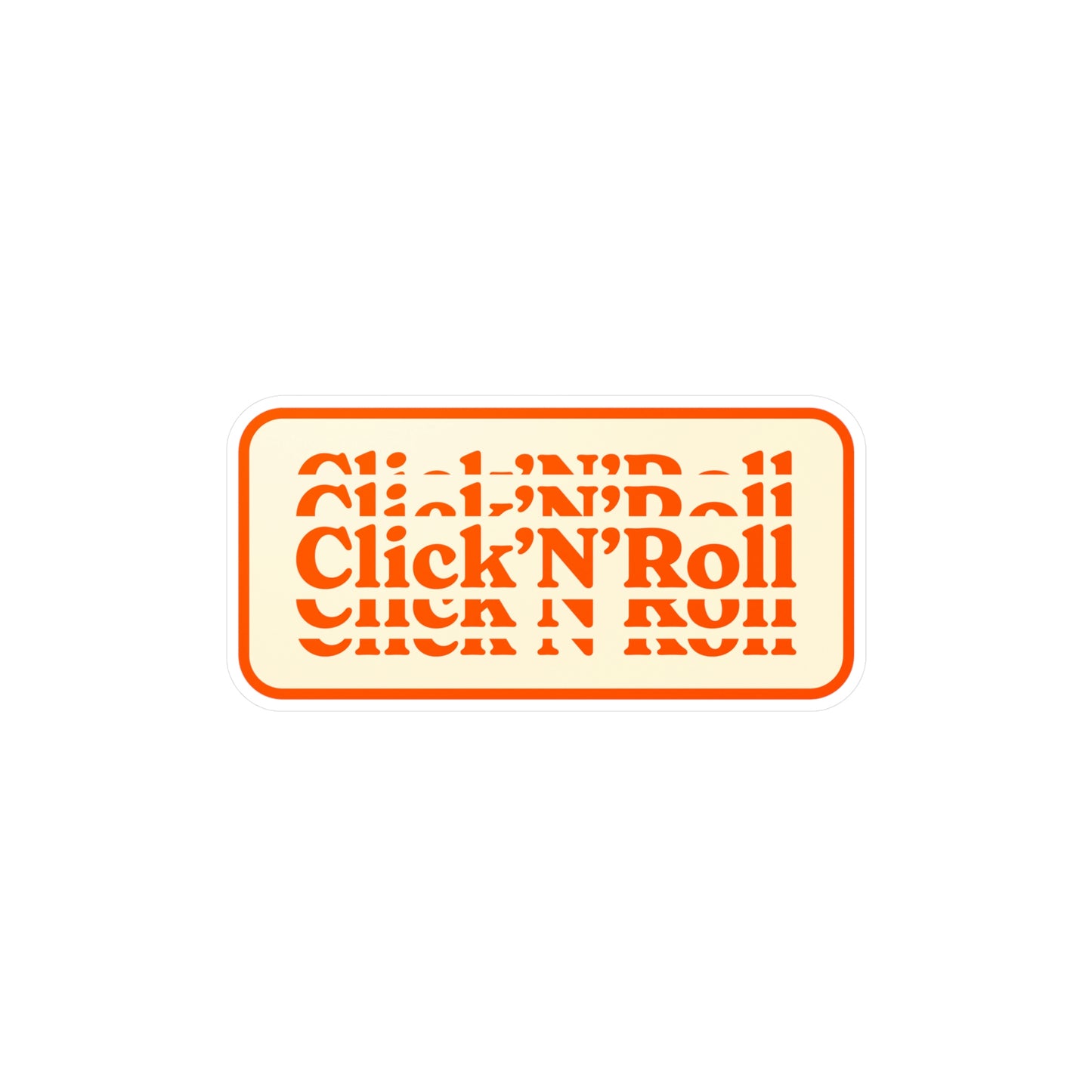 Film Photography Vinyl Sticker - 'Click 'N' Roll' - White