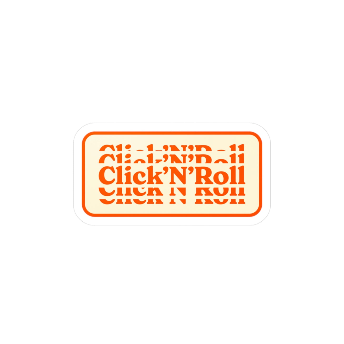 Film Photography Vinyl Sticker - 'Click 'N' Roll' - White
