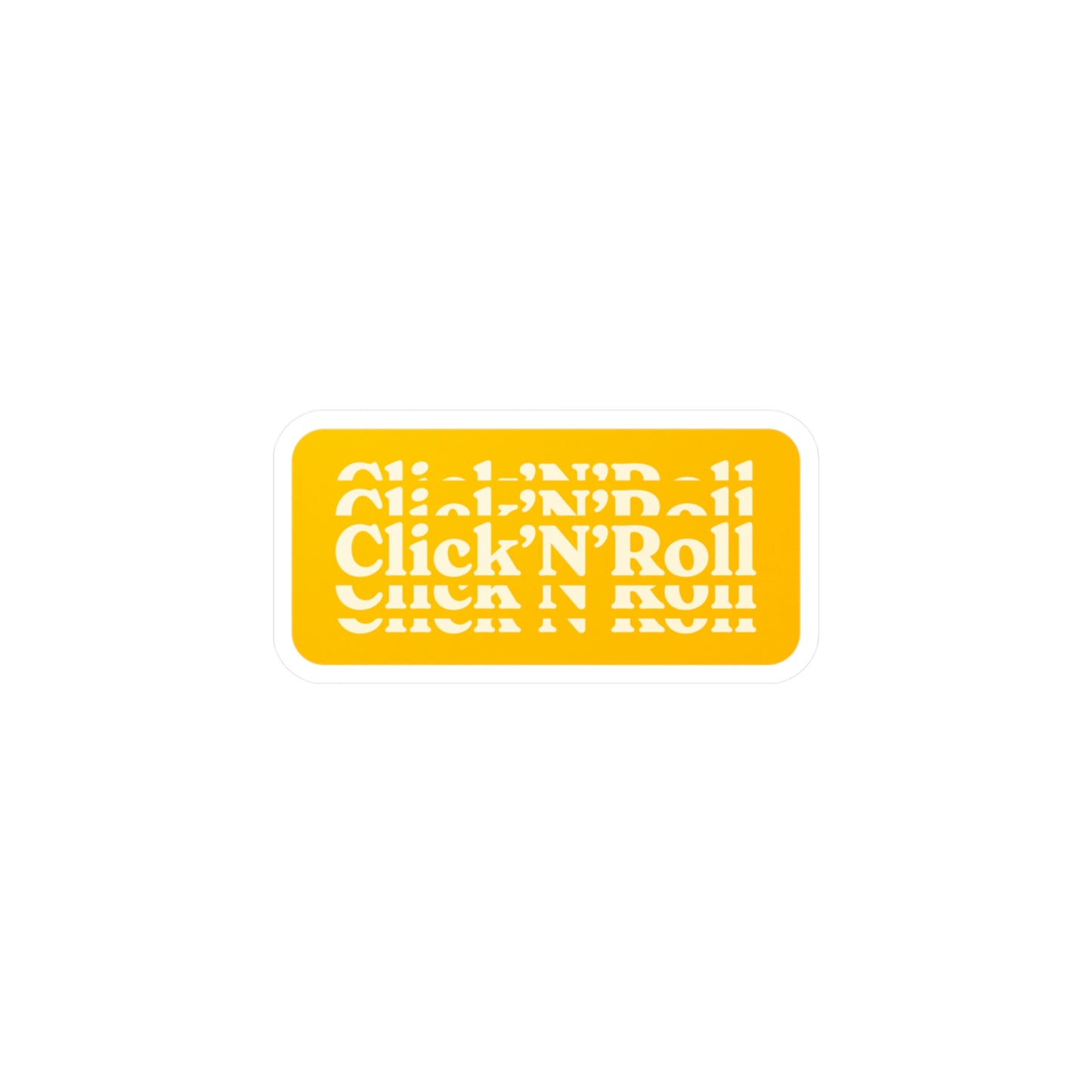 Film Photography Vinyl Sticker - 'Click 'N' Roll' - Yellow