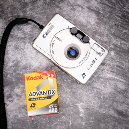 APS Point & Shoot Film Camera Kit | Canon Ixus M-1 + Roll Of Expired Film, Original Case, Box