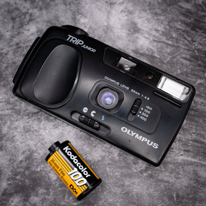 35mm Point & Shoot Film Camera Kit | Olympus Trip Junior + Roll Of Expired Film