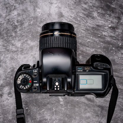 35mm Film Camera Kit | Canon EOS 100 + 35-80mm Lens, Roll Of Expired Film, Original Strap
