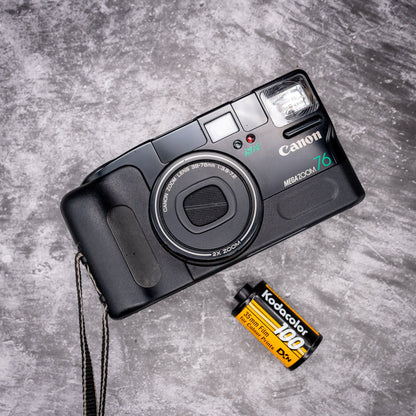 35mm Point Shoot Film Camera Kit Canon Megazoom 76 Roll Of