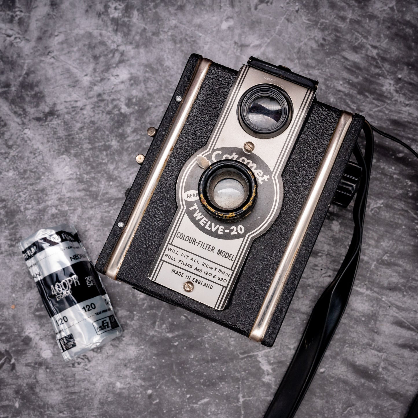 Vintage Film Camera Kit | Coronet Twelve-20 + Roll Of Expired Film