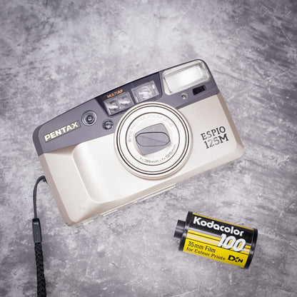 35mm Point & Shoot Film Camera Kit | Pentax Espio 125M + Roll Of Expired Film