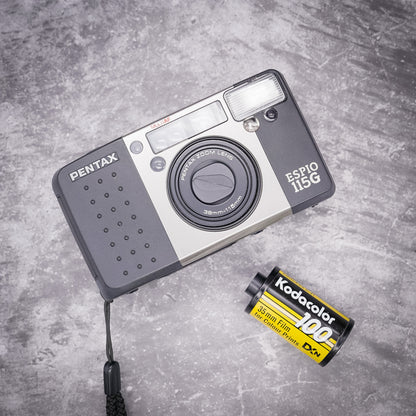 35mm Point & Shoot Film Camera Kit | Pentax Espio 115G + Roll Of Expired Film