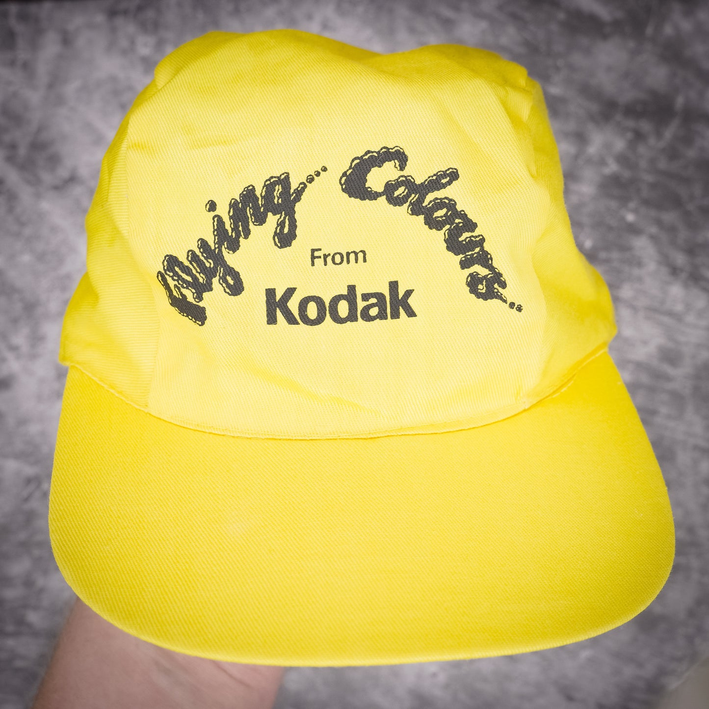 Vintage Authentic Kodak Yellow Hat - 'Flying Colours From Kodak'